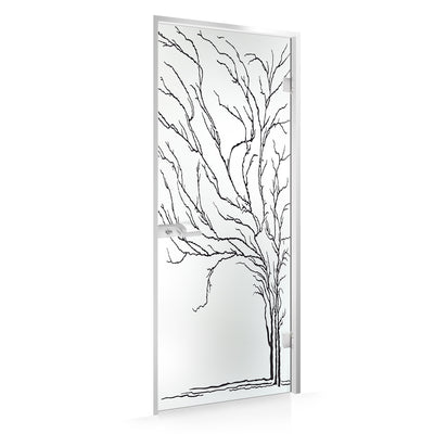 Framed glass door #Satin