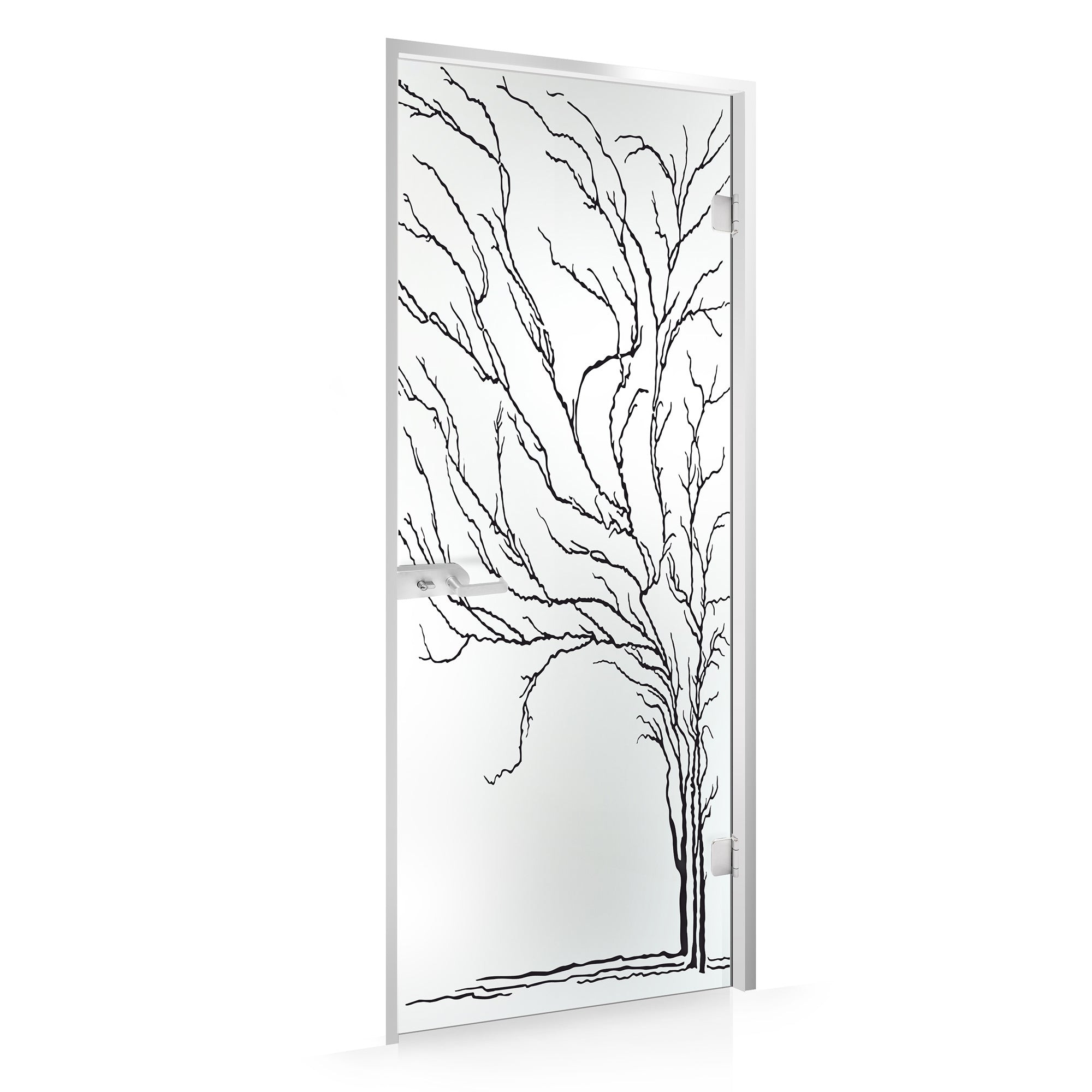 Framed glass door #Satin