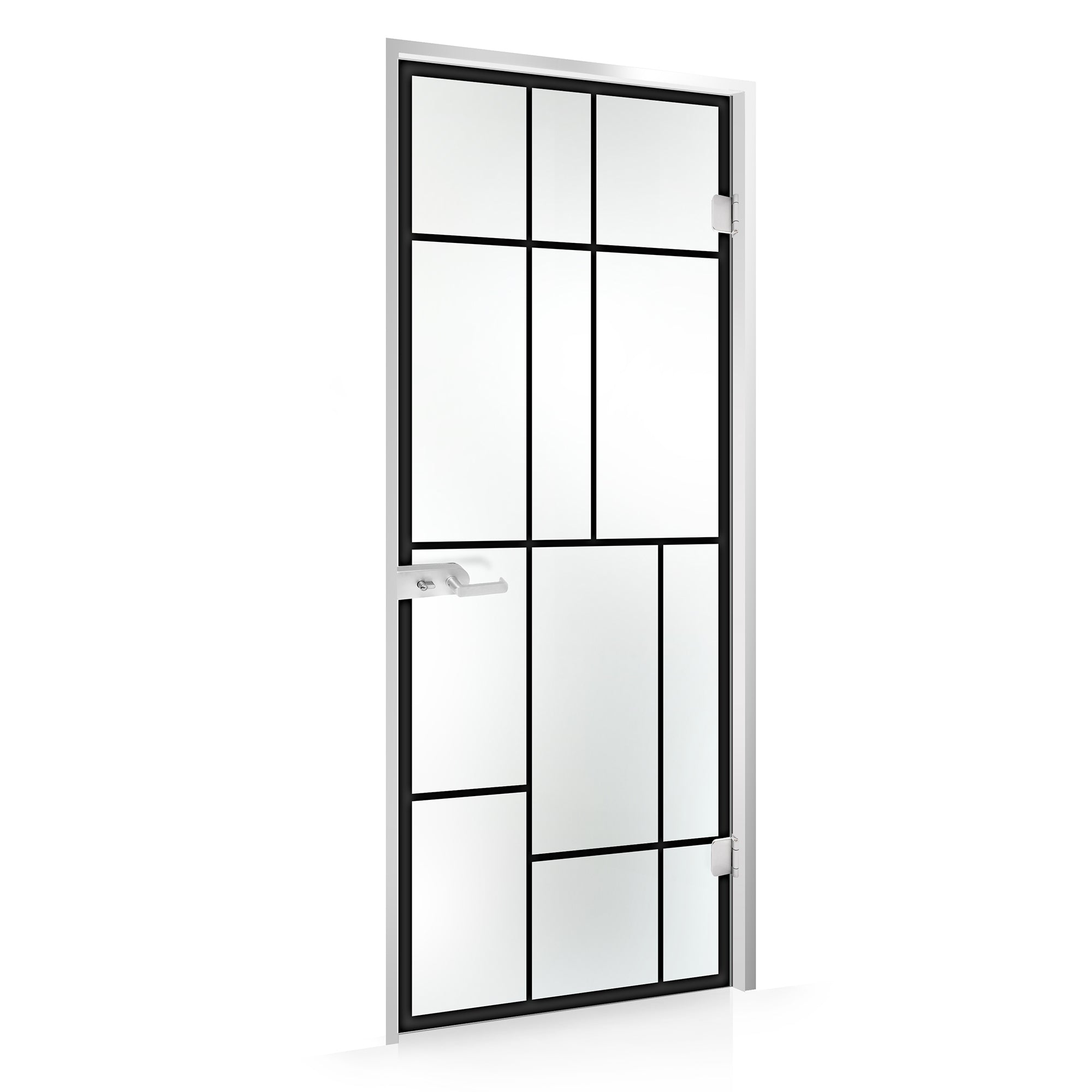 Framed glass door #Satin