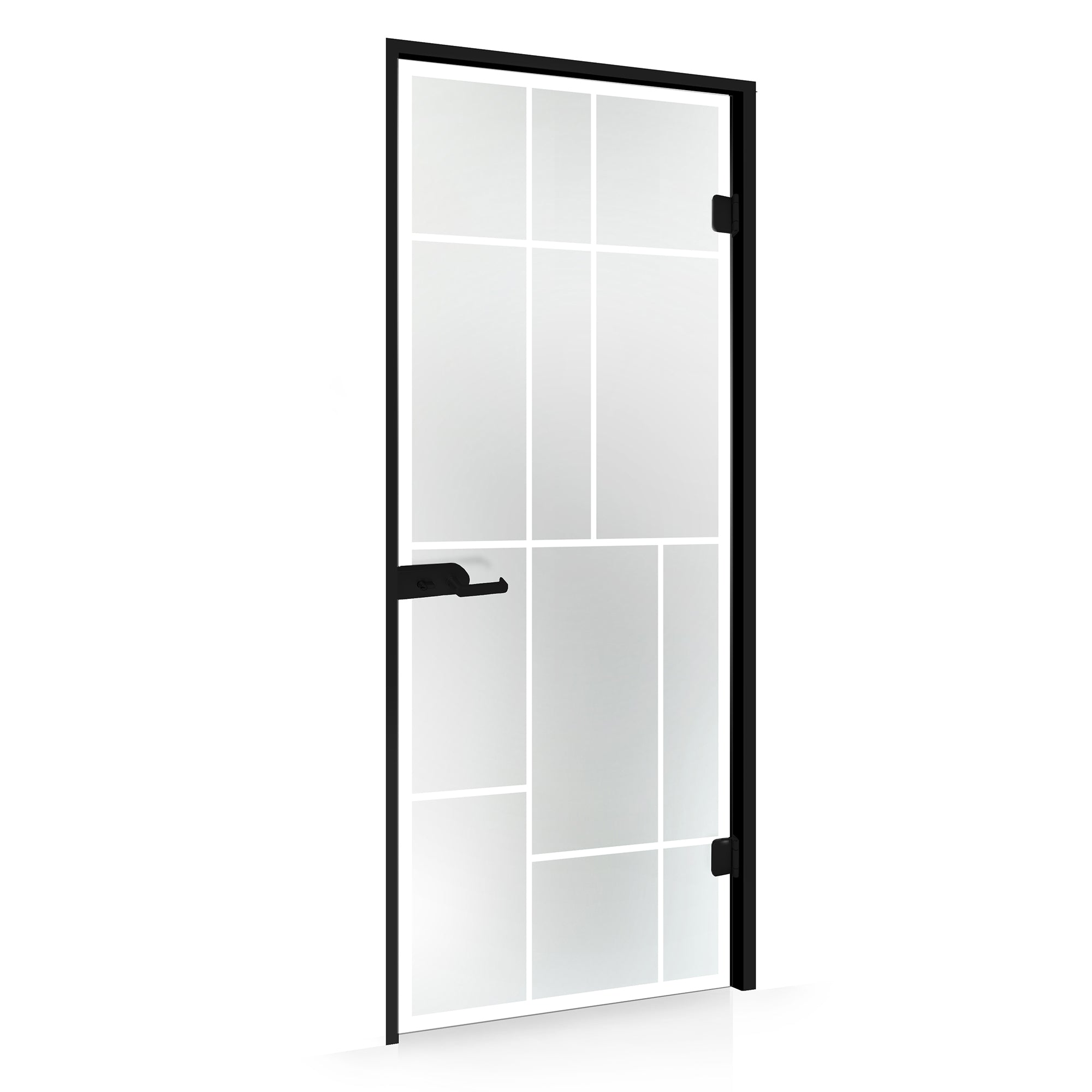 Framed glass door #Satin
