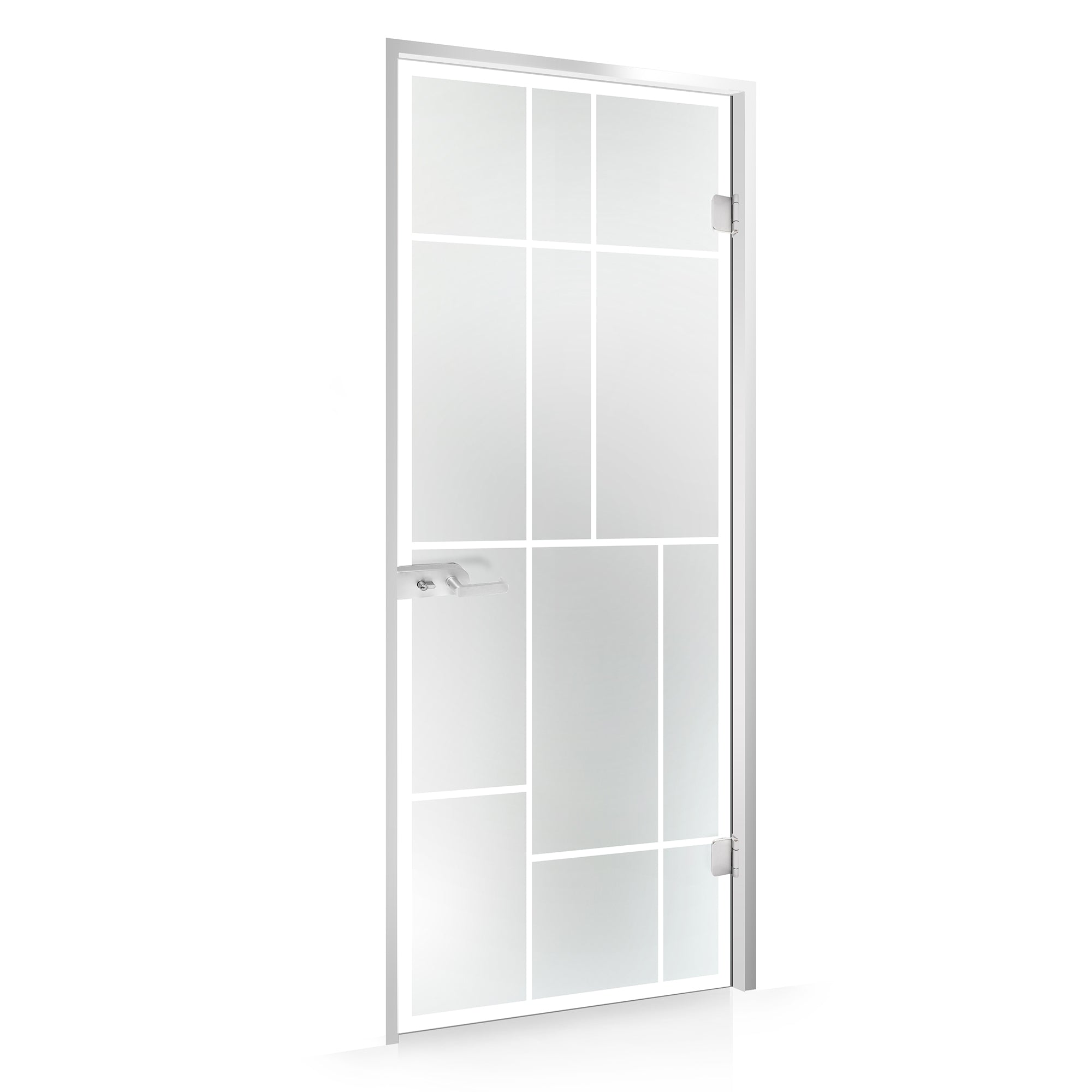 Framed glass door #Satin