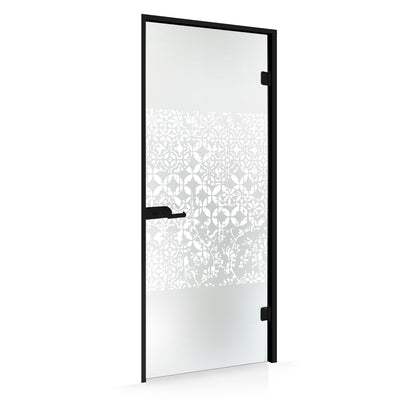 Framed glass door #Satin