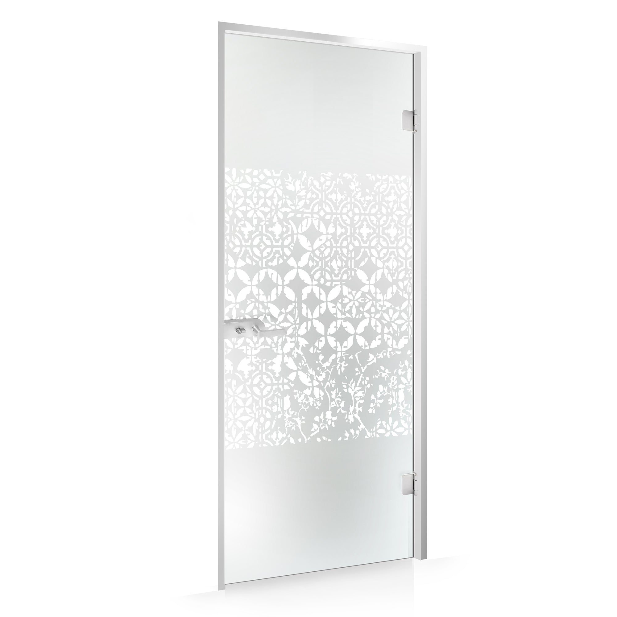 Framed glass door #Satin