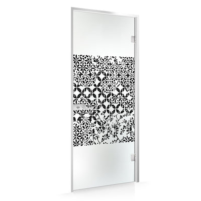 Framed glass door #Satin