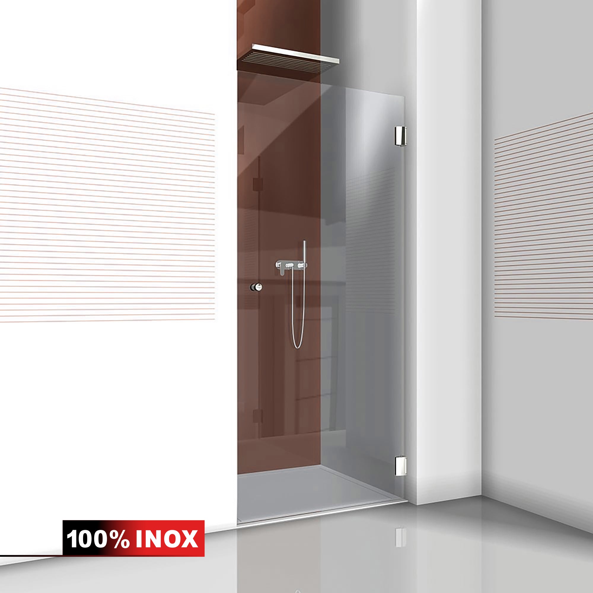Shower Doors stainless steel #Clear