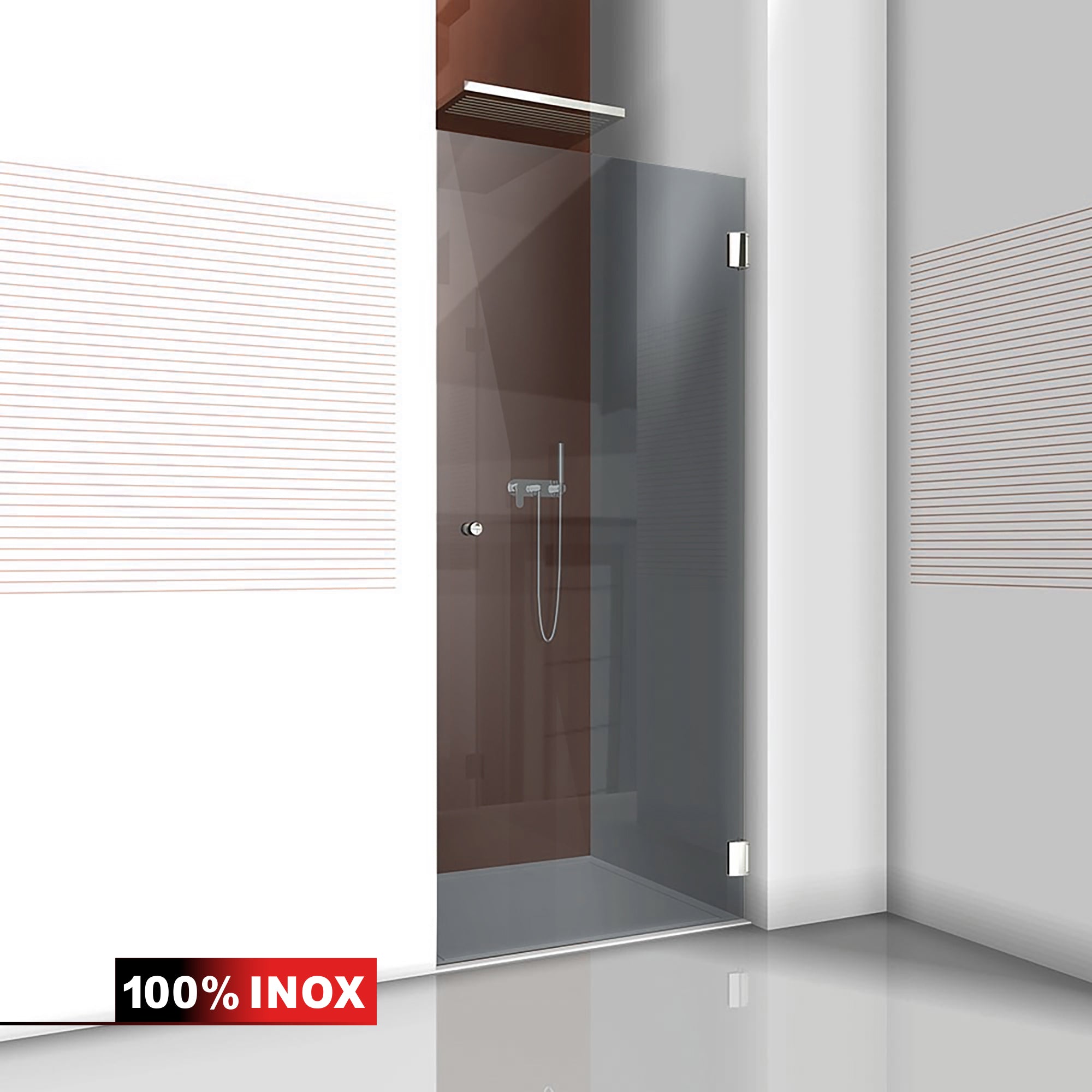 Shower Doors stainless steel #Grey