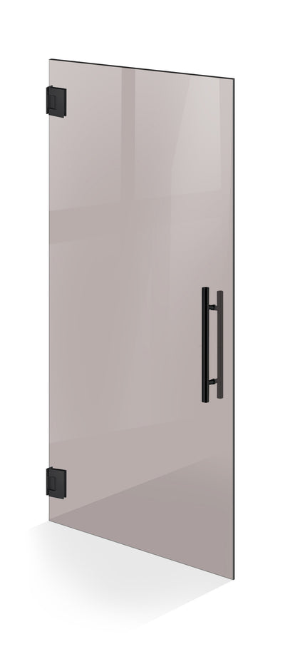 Hinged glass door black, #Bronze