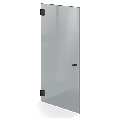 Hinged glass door black, #Grey