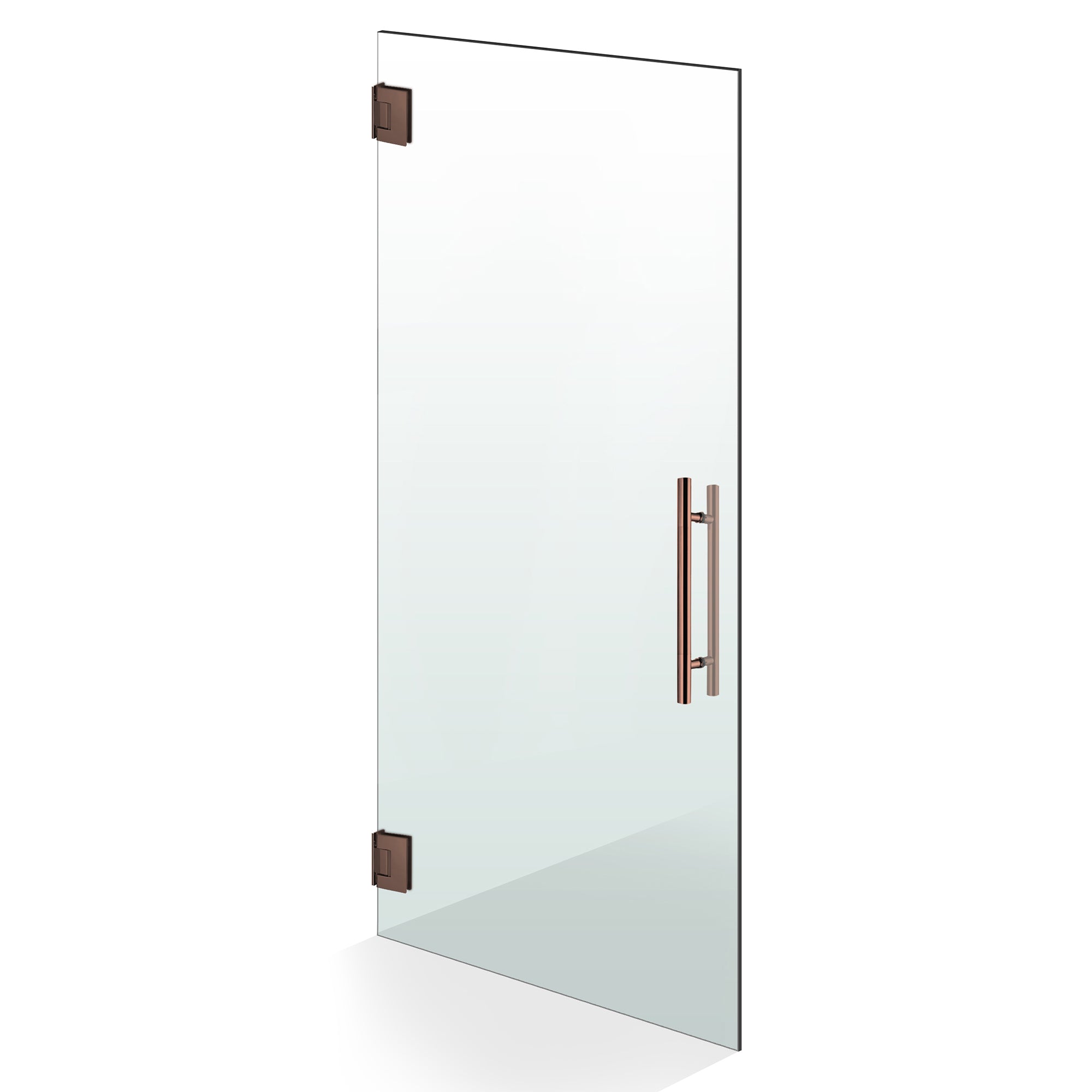 Hinged glass door copper, #Clear