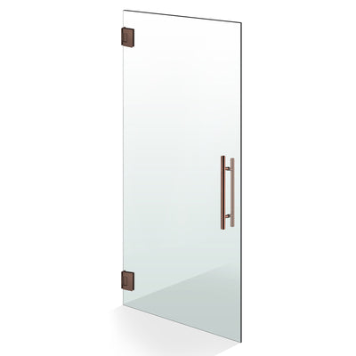 Hinged glass door copper, #Clear