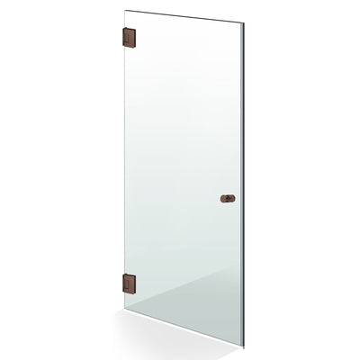 Hinged glass door copper, #Clear