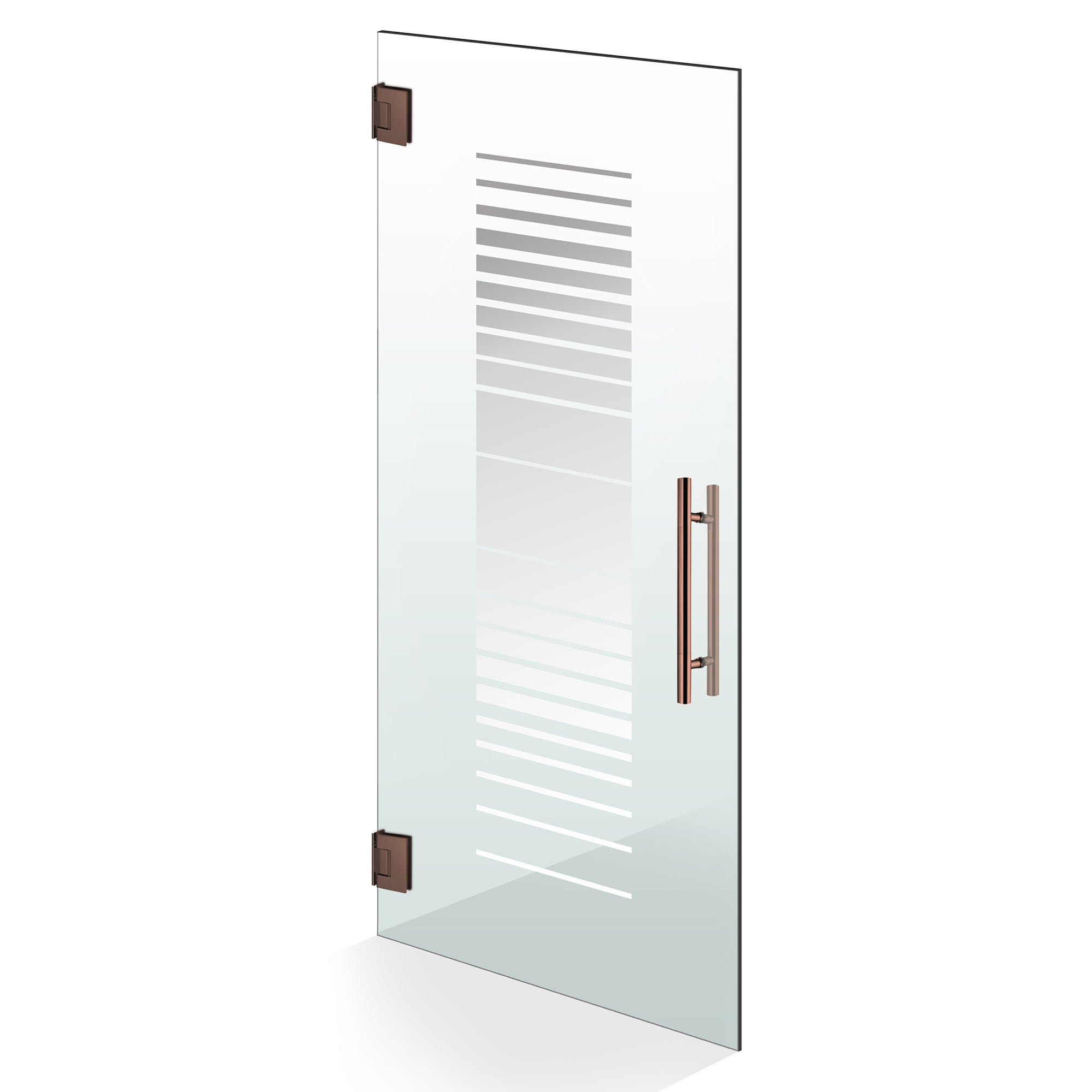 Hinged glass door copper, #Clear