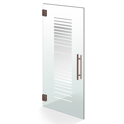 Hinged glass door copper, #Clear