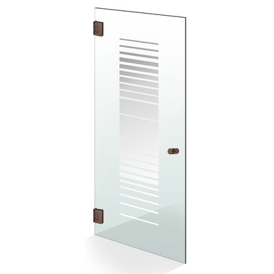 Hinged glass door copper, #Clear