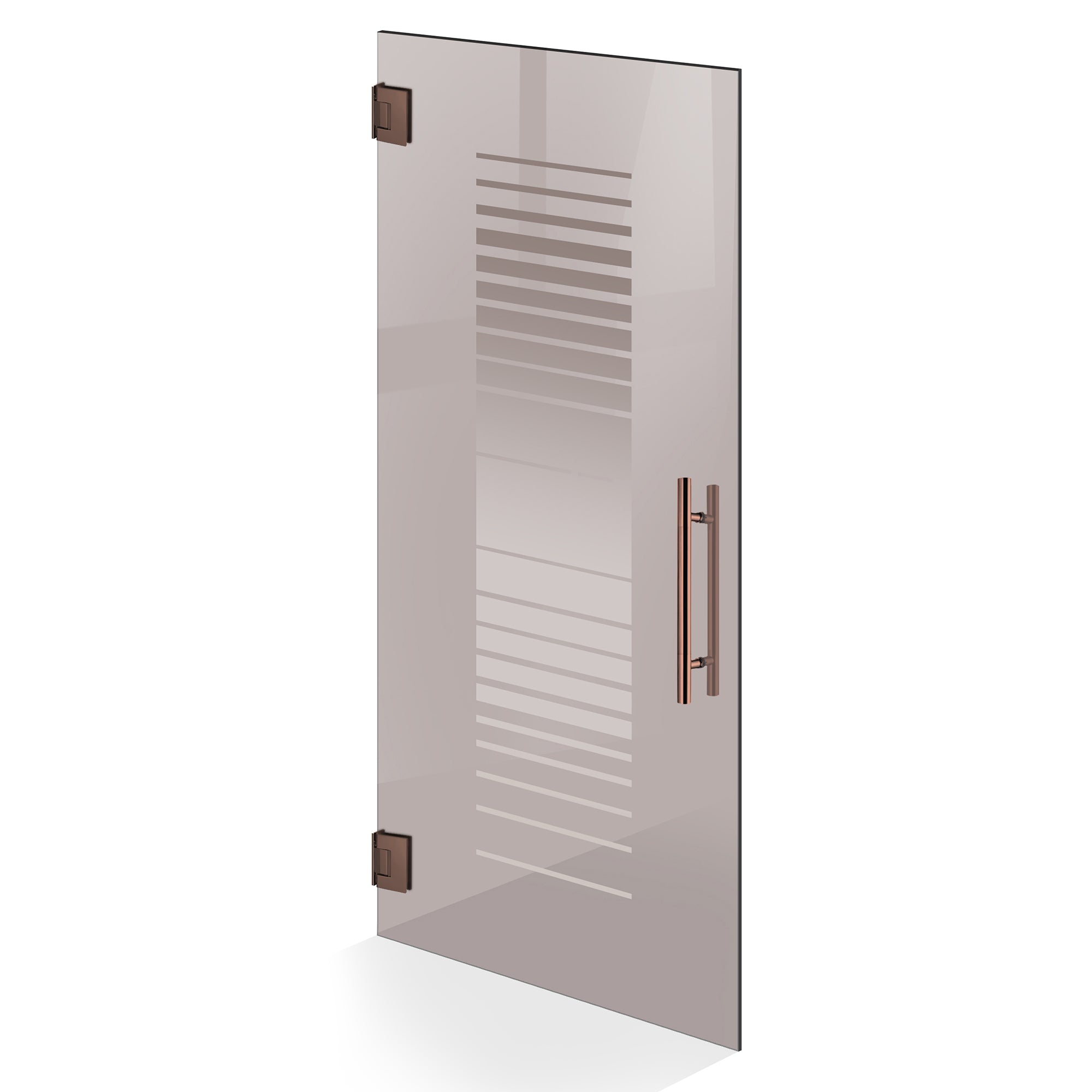 Hinged glass door copper, #Bronze