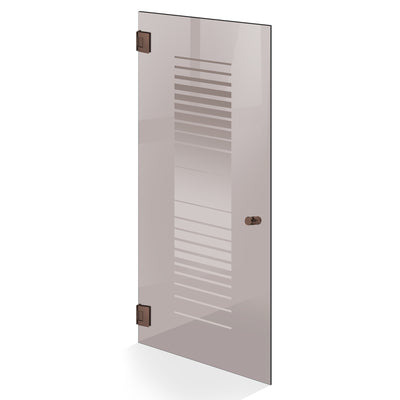 Hinged glass door copper, #Bronze