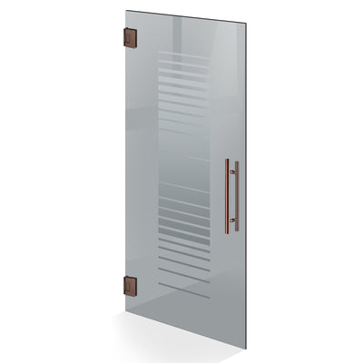 Hinged glass door copper, #Grey