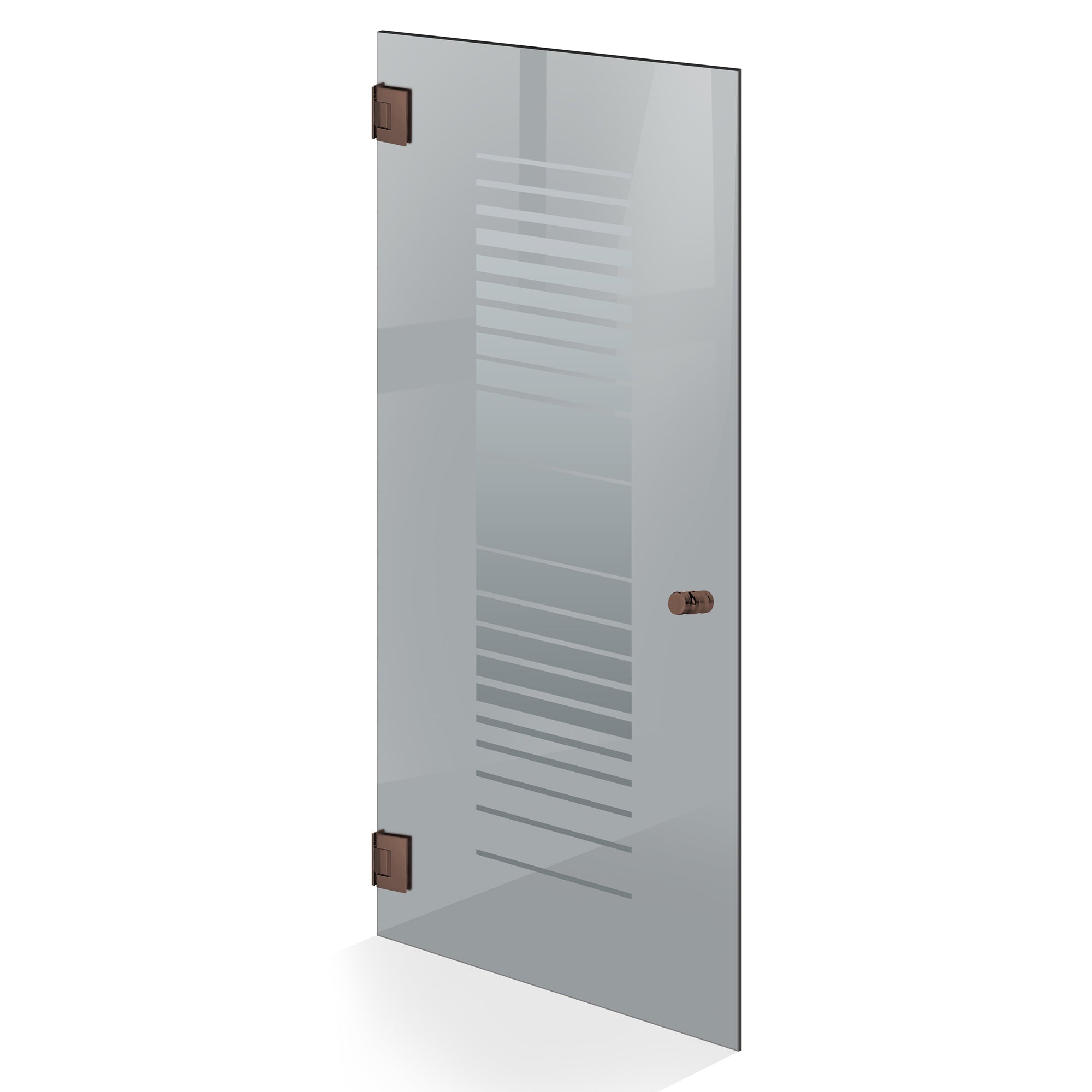 Hinged glass door copper, #Grey