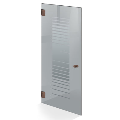 Hinged glass door copper, #Grey