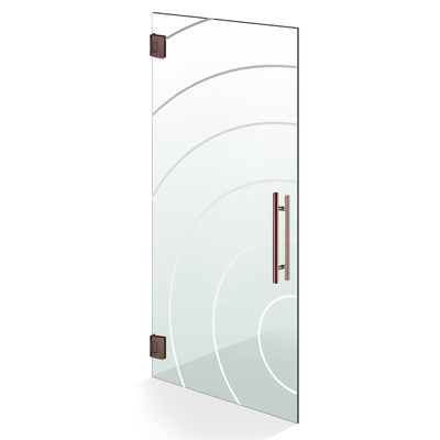 Hinged glass door copper, #Clear