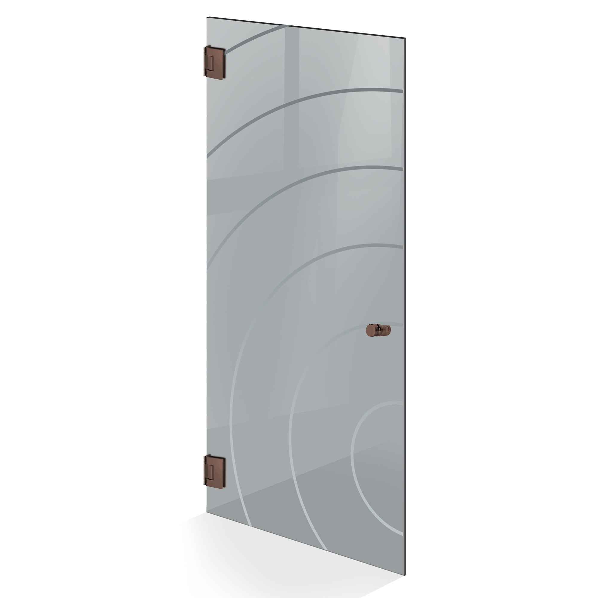 Hinged glass door copper, #Grey