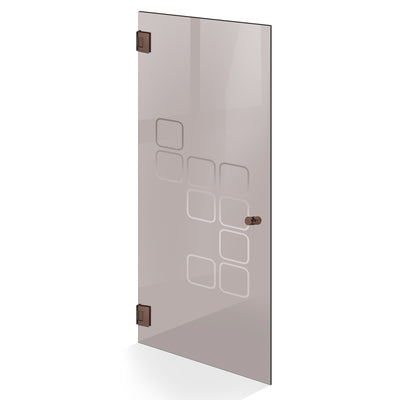 Hinged glass door copper, #Bronze