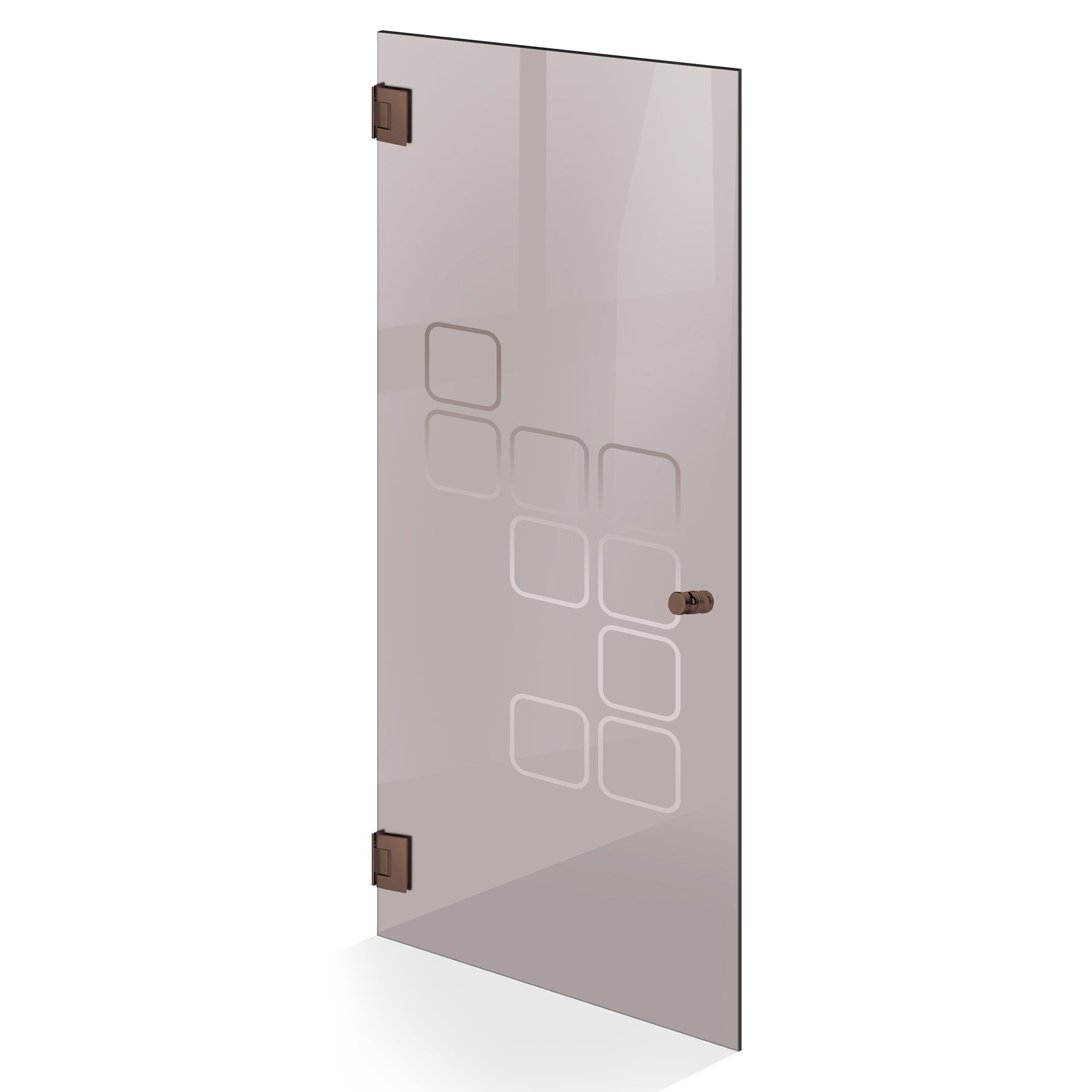 Hinged glass door copper, #Bronze