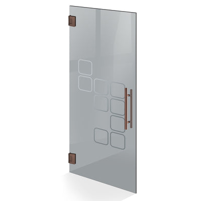 Hinged glass door copper, #Grey