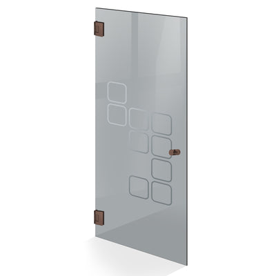 Hinged glass door copper, #Grey