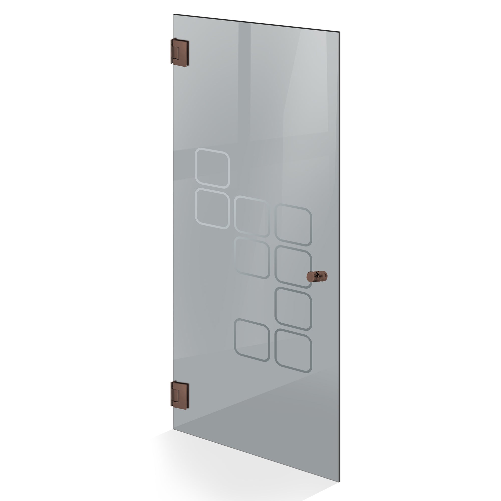 Hinged glass door copper, #Grey