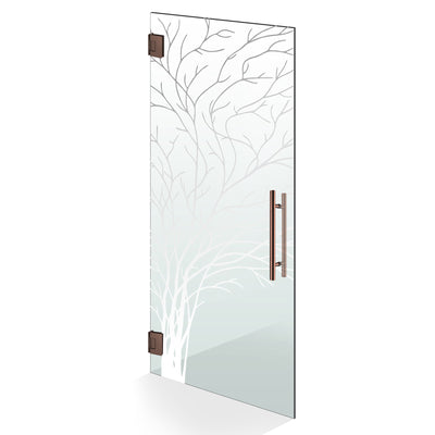 Hinged glass door copper, #Clear