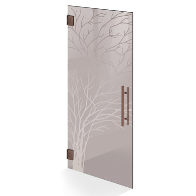 Hinged glass door copper, #Bronze