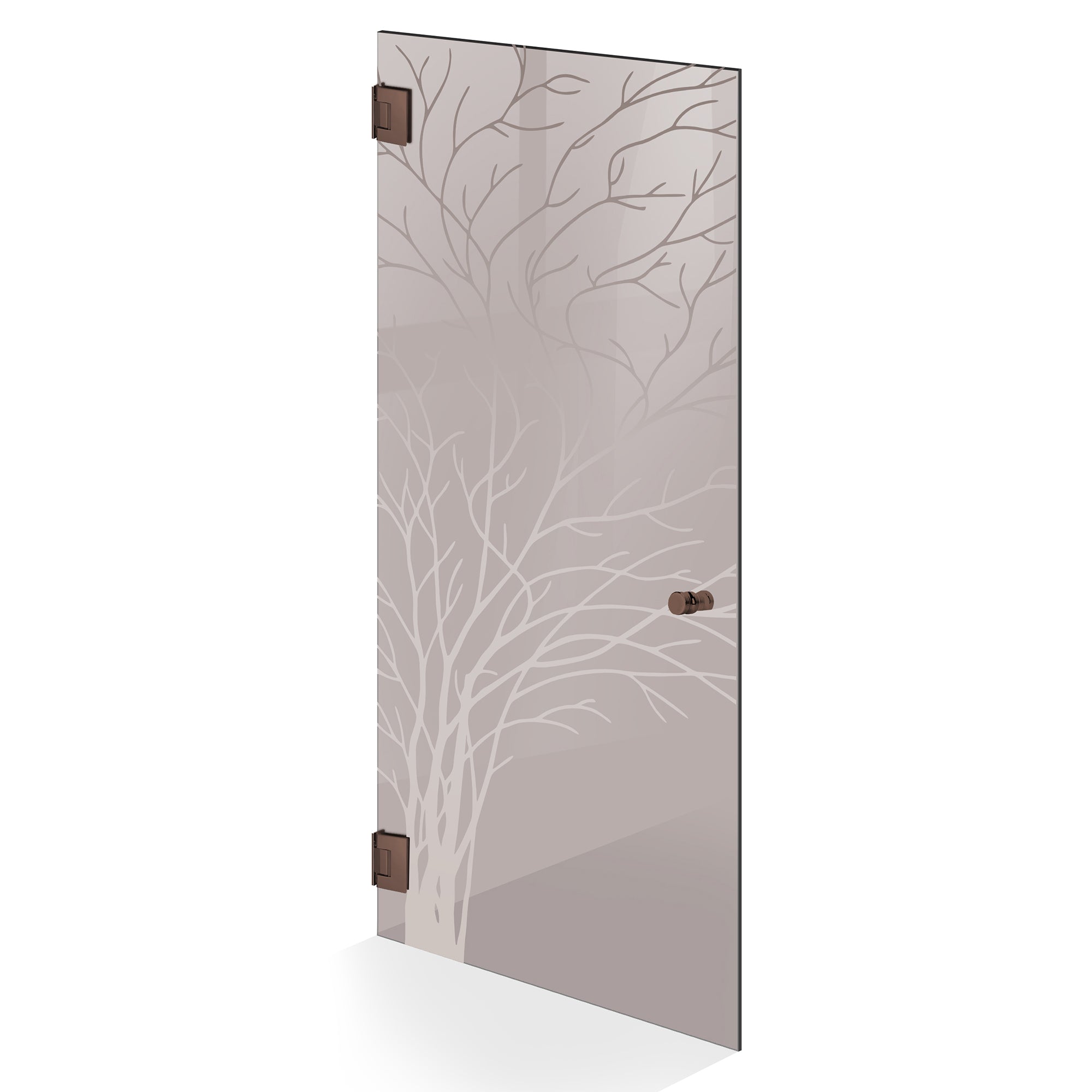 Hinged glass door copper, #Bronze