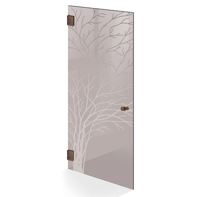 Hinged glass door copper, #Bronze