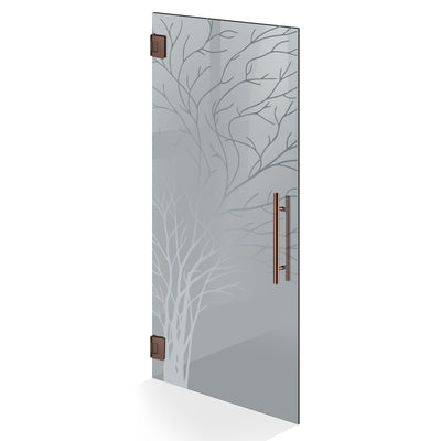 Hinged glass door copper, #Grey