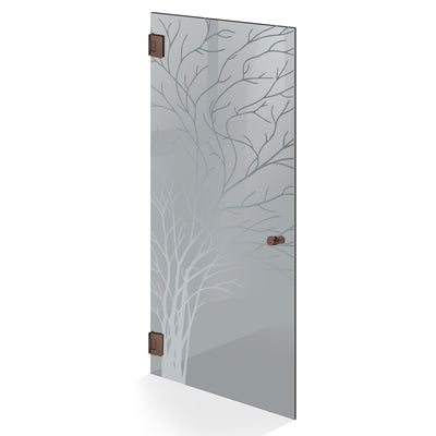 Hinged glass door copper, #Grey