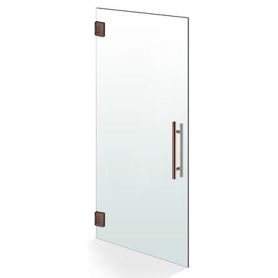 Hinged glass door copper, #Satiné