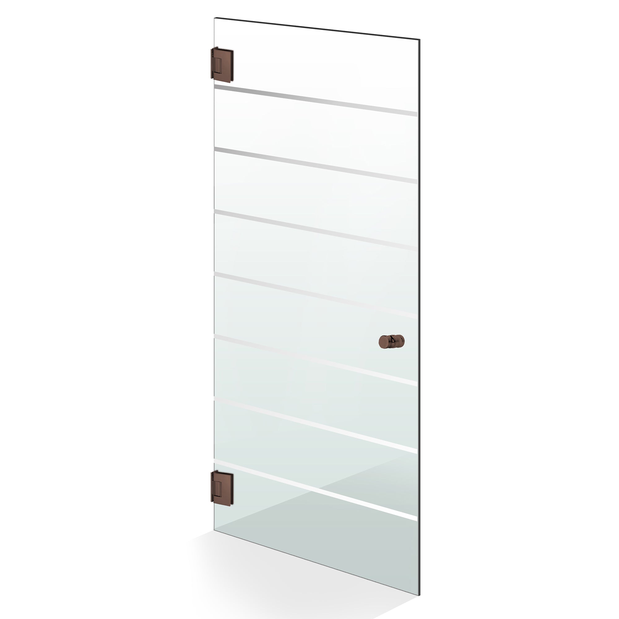 Hinged glass door copper, #Clear