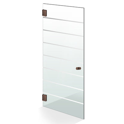 Hinged glass door copper, #Clear