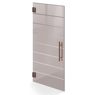 Hinged glass door copper, #Bronze