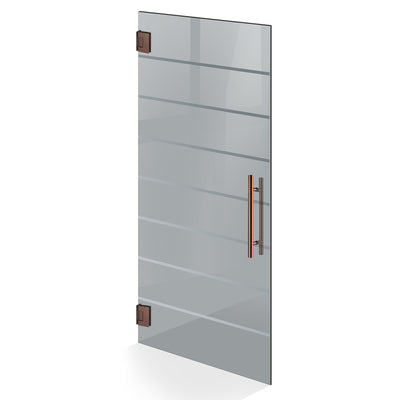 Hinged glass door copper, #Grey