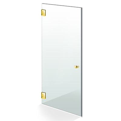 Hinged glass door gold, #Clear