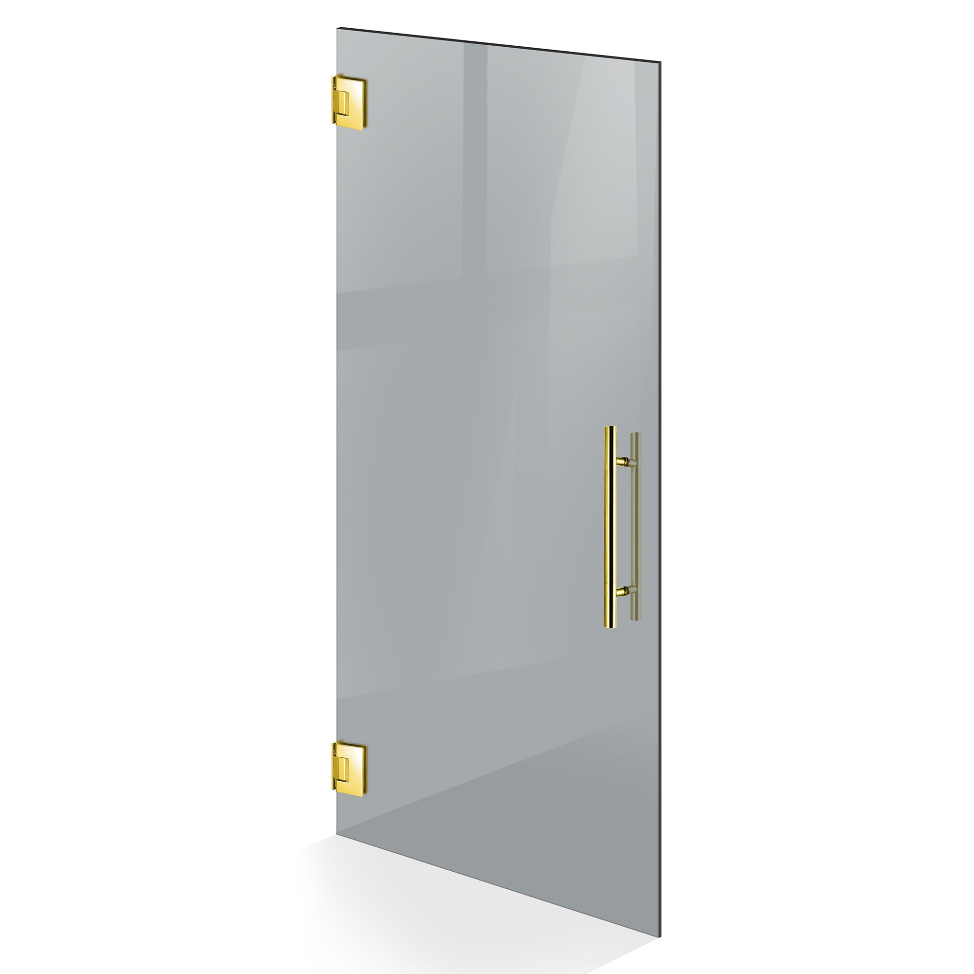 Hinged glass door gold, #Grey