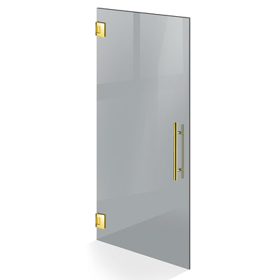Hinged glass door gold, #Grey