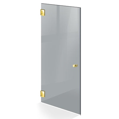 Hinged glass door gold, #Grey