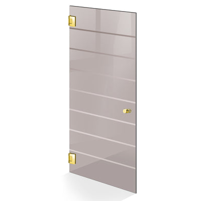 Hinged glass door gold, #Bronze
