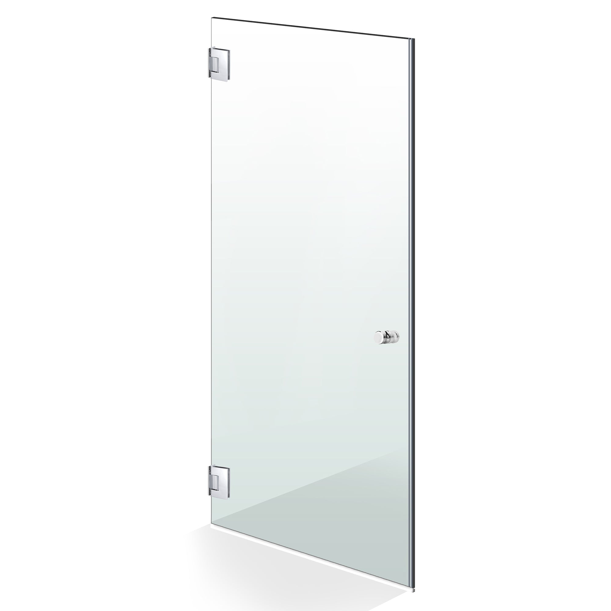 Hinged glass door stainless steel, #Clear
