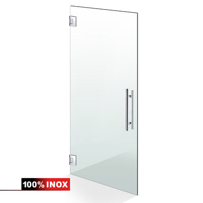 Hinged glass door stainless steel, #Clear
