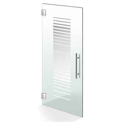 Hinged glass door stainless steel, #Clear