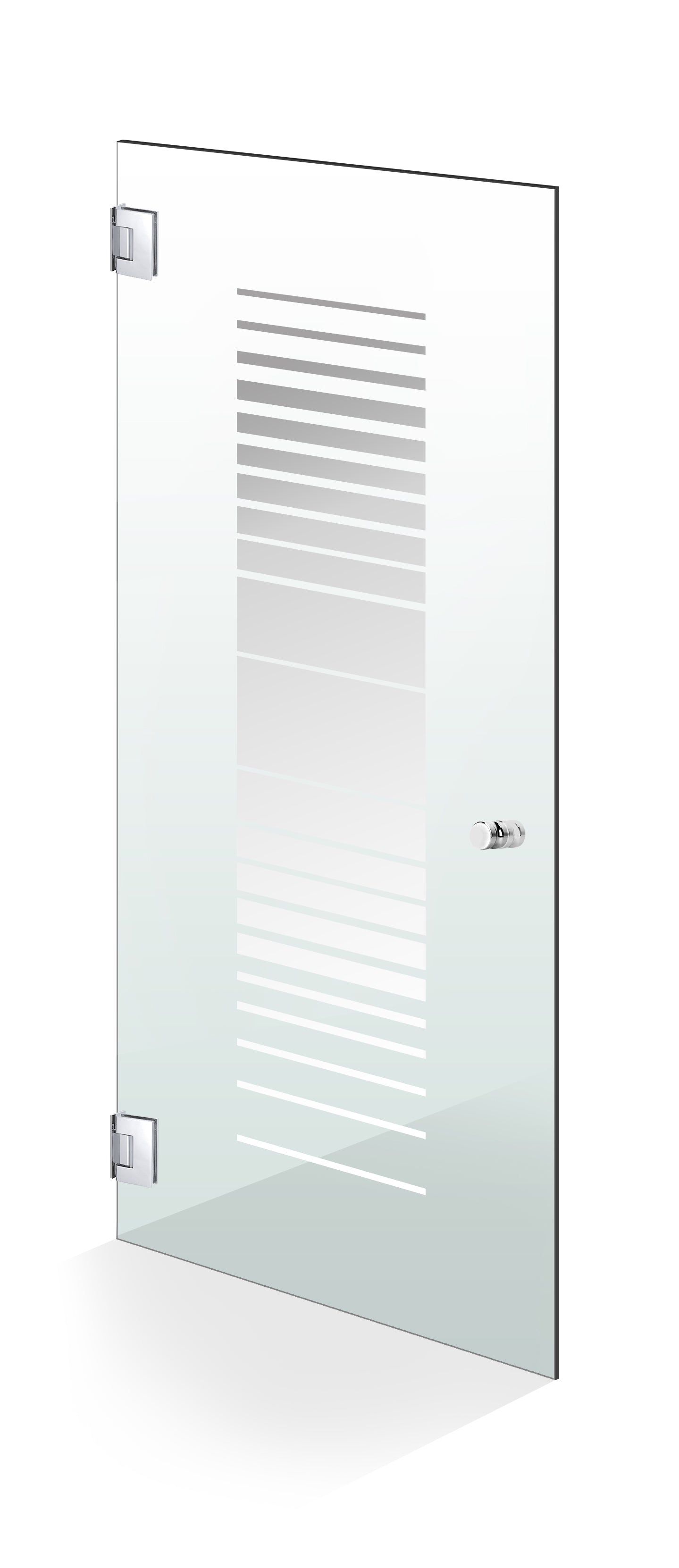 Hinged glass door stainless steel, #Clear